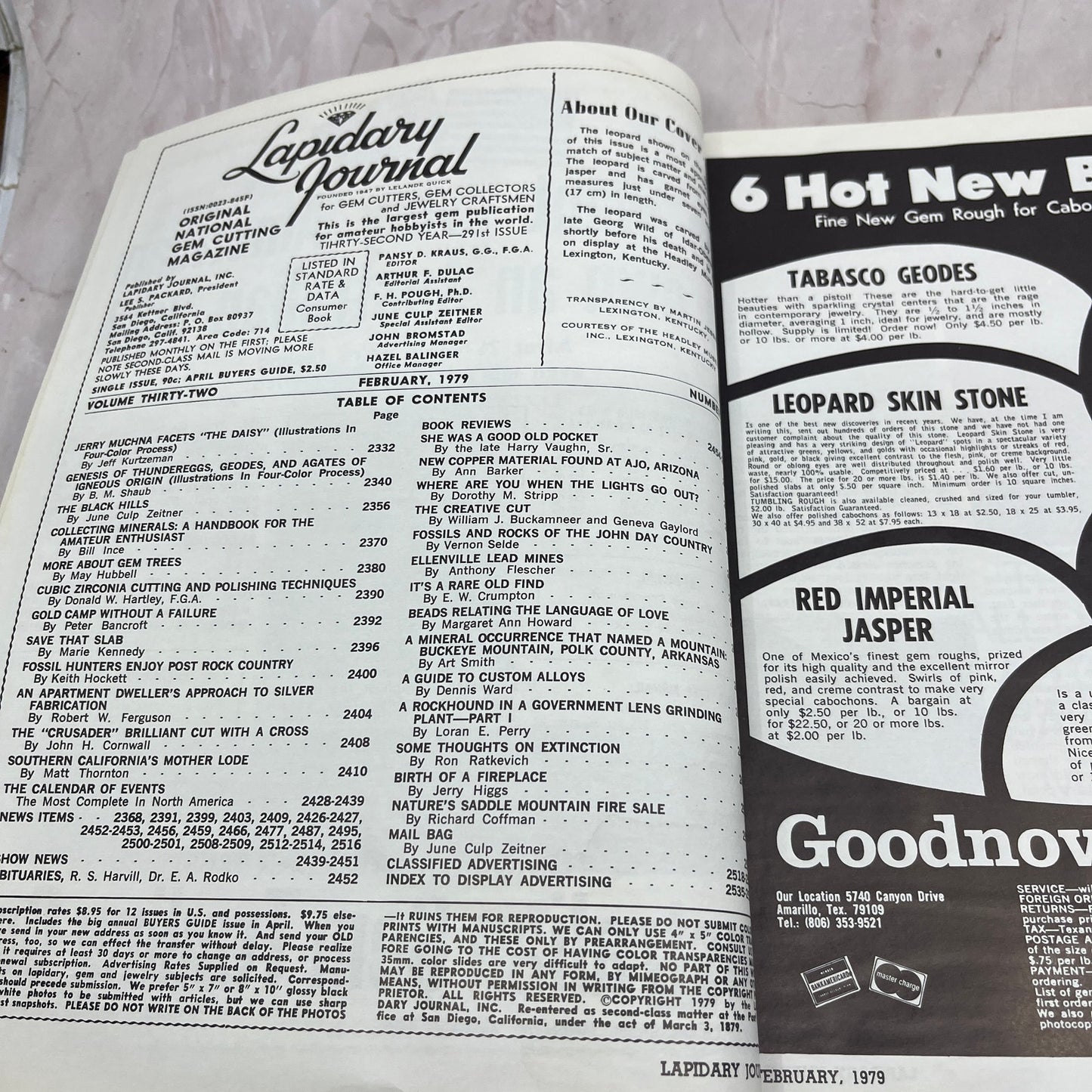 The Leopard - Lapidary Journal Magazine - Feb 1979 M28