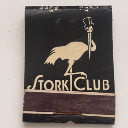 Stork Club 3 East 53rd Street New York Vintage Matchbook Cover TB8-MB2-5