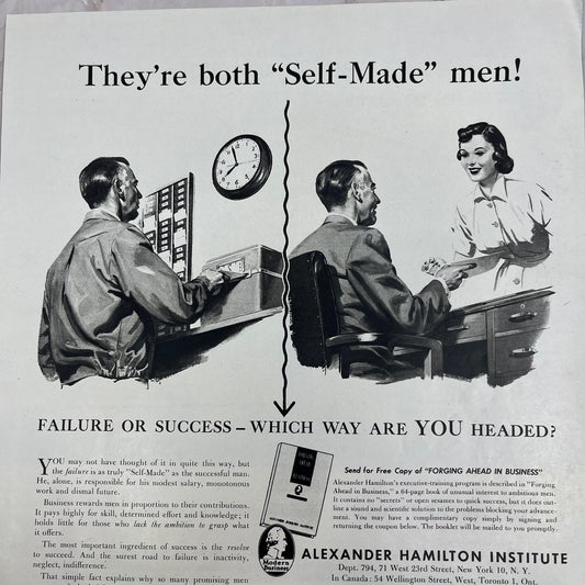 Alexander Hamilton Institute Self Made Men 1951 Magazine Ad FL6-10