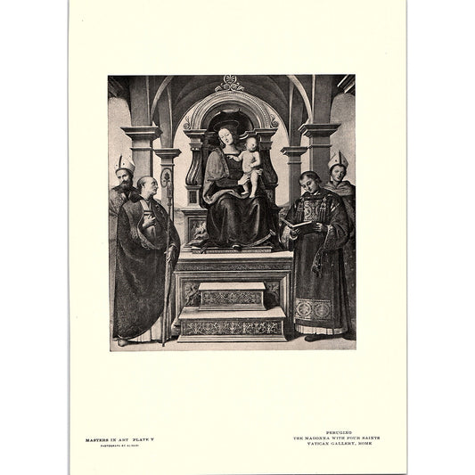 The Madonna With Four Saints - Perugino - 1902 Litho Art Print AF4-13
