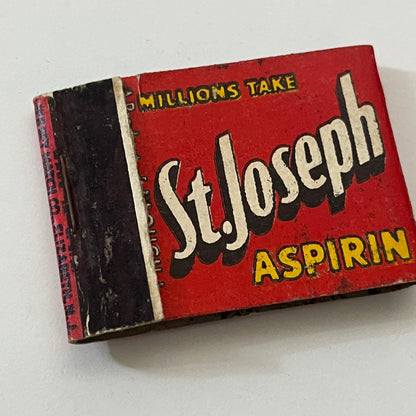 St. Joseph Aspirin Vintage Matchbook Cover TB6-MB1-4