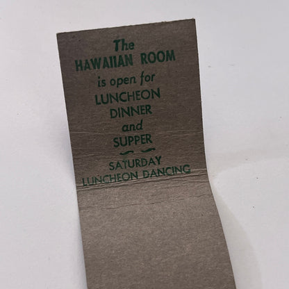 Hotel Lexington Hawaiian Room Chas E Rochester NY Matchbook Cover MM3-5