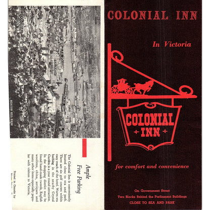 Colonial Inn Victoria BC Canada 1960s Travel Brochure TH2-TB4