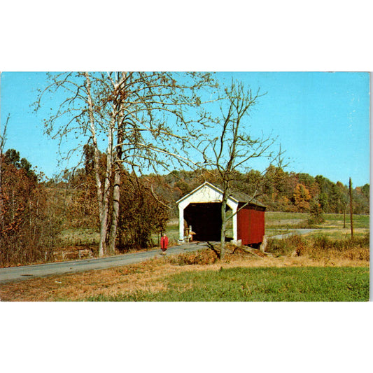 Phillips Bridge 14-61-1 Parke County IN 22 Vintage Covered Bridge Postcard PC14
