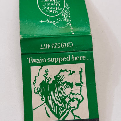 The Honiss Oyster House Company Mark Twain Vintage Matchbook Cover TB8-MB-9