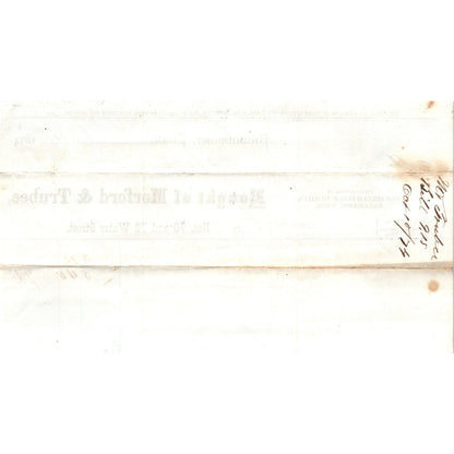 1874 Morford & Trubee Bridgeport CT Receipt Letterhead D24