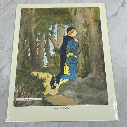 Robin Hood Mother Goose Nursery Rhyme Vintage Print Blanche Fisher Wright FL6-9