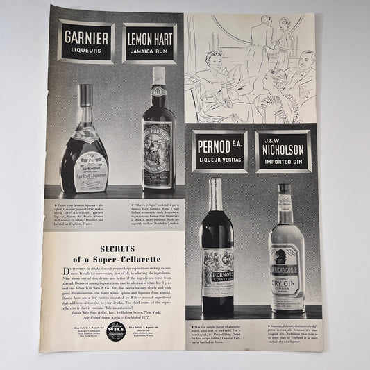 Julius Wile Sons & Co Wine & Liquor Importers NY 1935 Ad V1-4