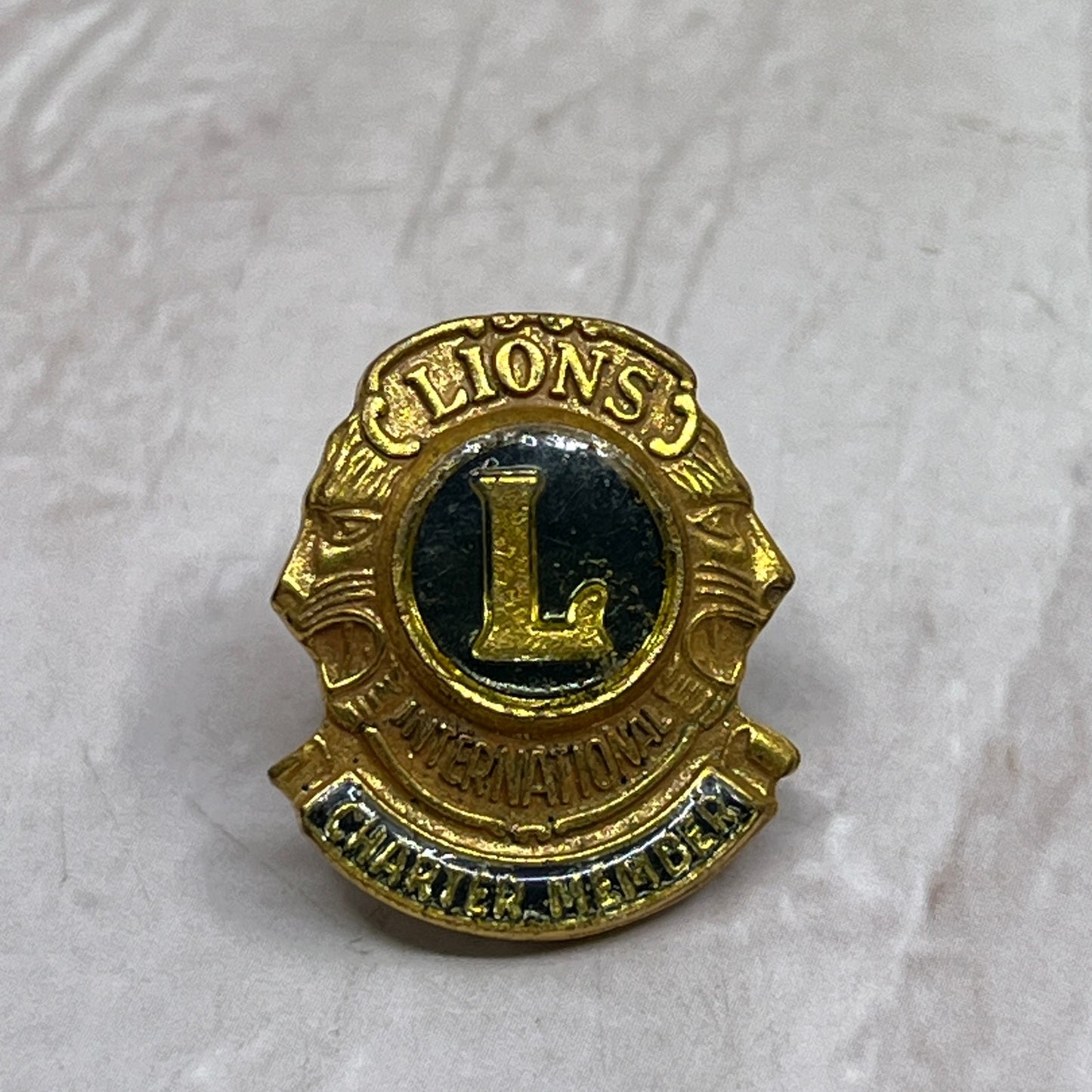 Vintage International Lions Club Charter Member Pin Pinback SF4