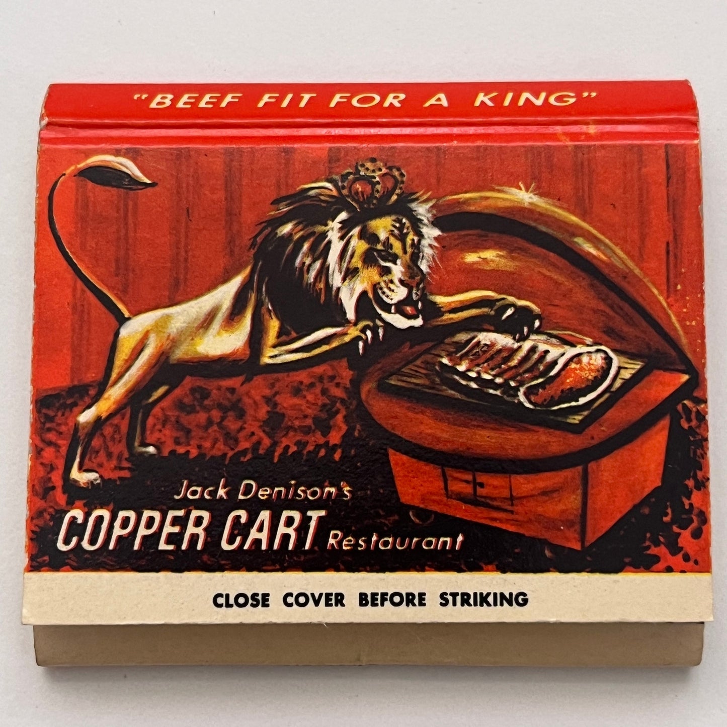 Jack Denison's Copper Cart Restaurant Las Vegas Vintage Matchbook Cover TB8-MB-2