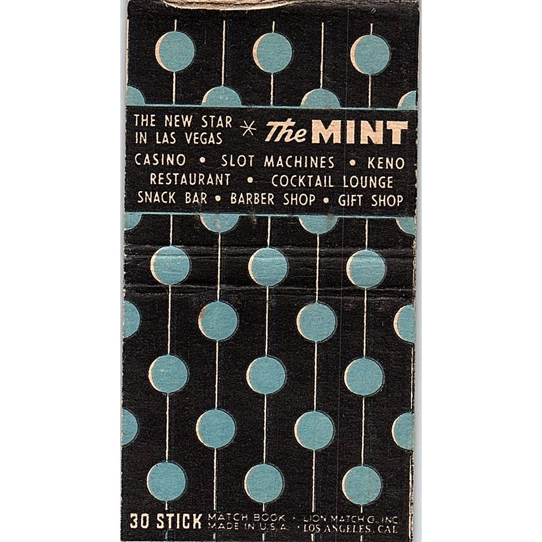 The Mint Downtown Las Vegas NV Vintage Matchbook Cover SC7-Y3