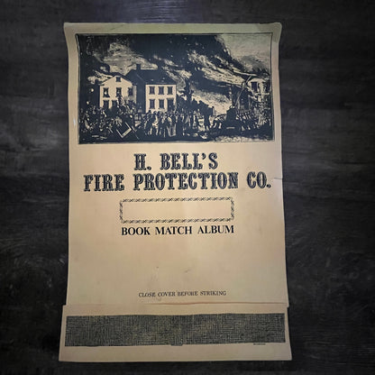 Set of 3 Vintage H. Bell's Fire Protection Co Novelty Matchbook Albums Empty V36