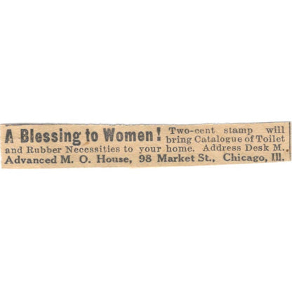 Advanced M.O. House Chicago IL 1910 Magazine Ad AF1-SS9
