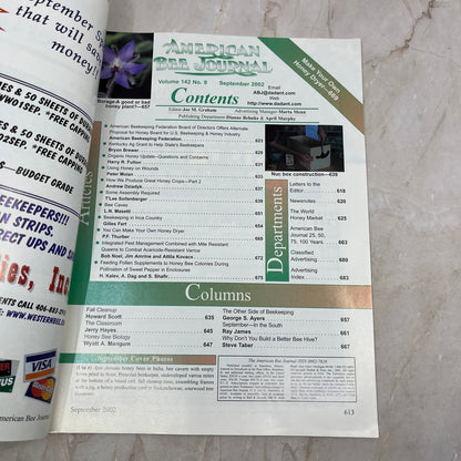 2002 Sept American Bee Journal Magazine Bees Beekeeping Honey M7