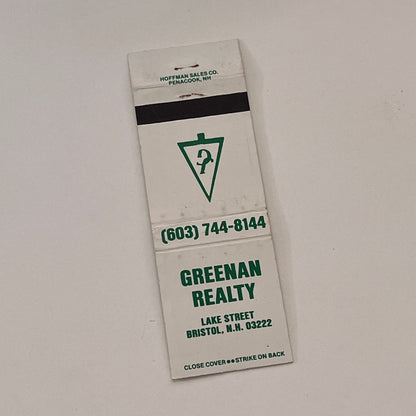 Greenan Realty Bristol NH Vintage Matchbook Cover TB6-MB2-2