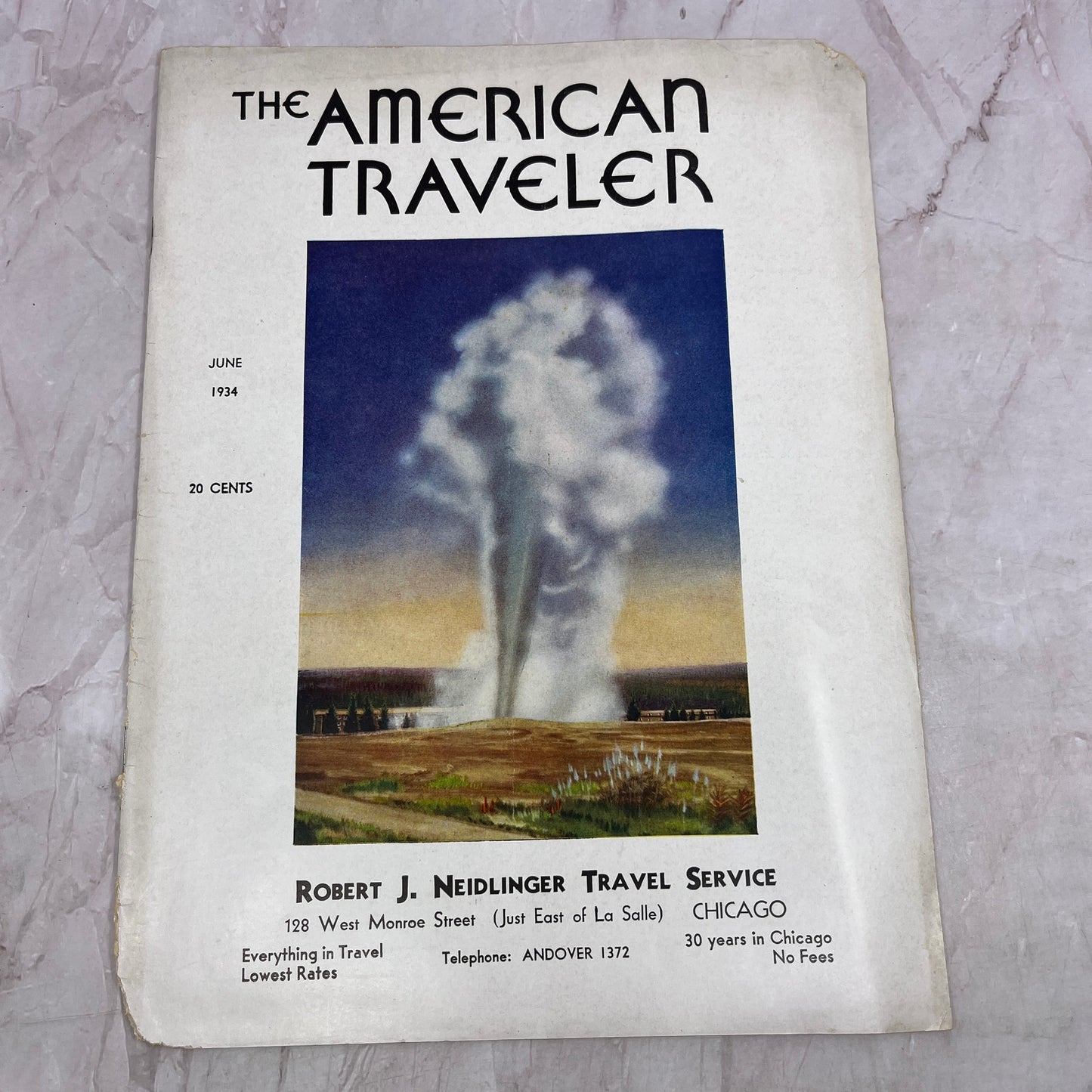 The American Traveler Magazine June 1934 Robert Neidlinger Travel Service TJ5-E1