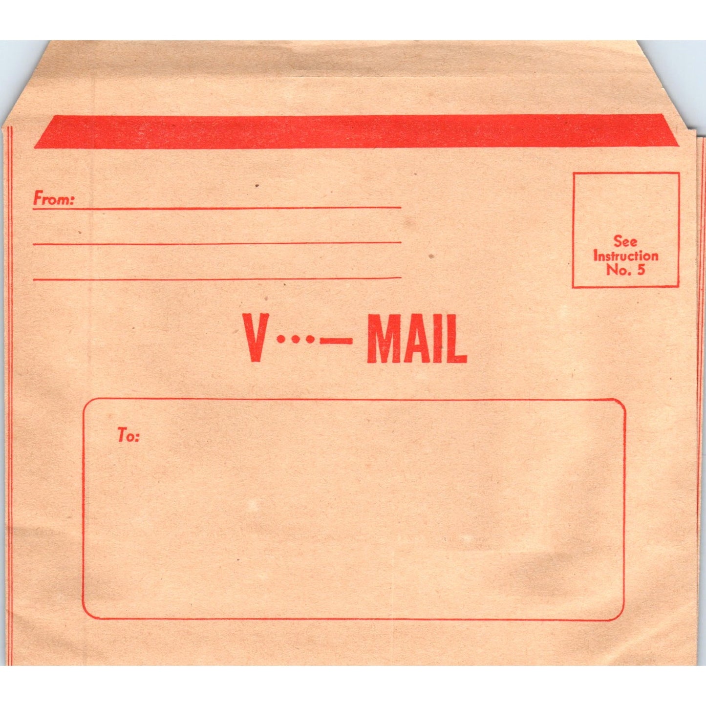 1940s WWII V-Mail Blank Letter Envelope TH9-SX2