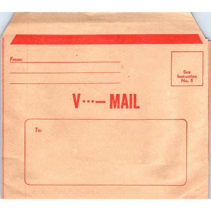 1940s WWII V-Mail Blank Letter Envelope TH9-SX2