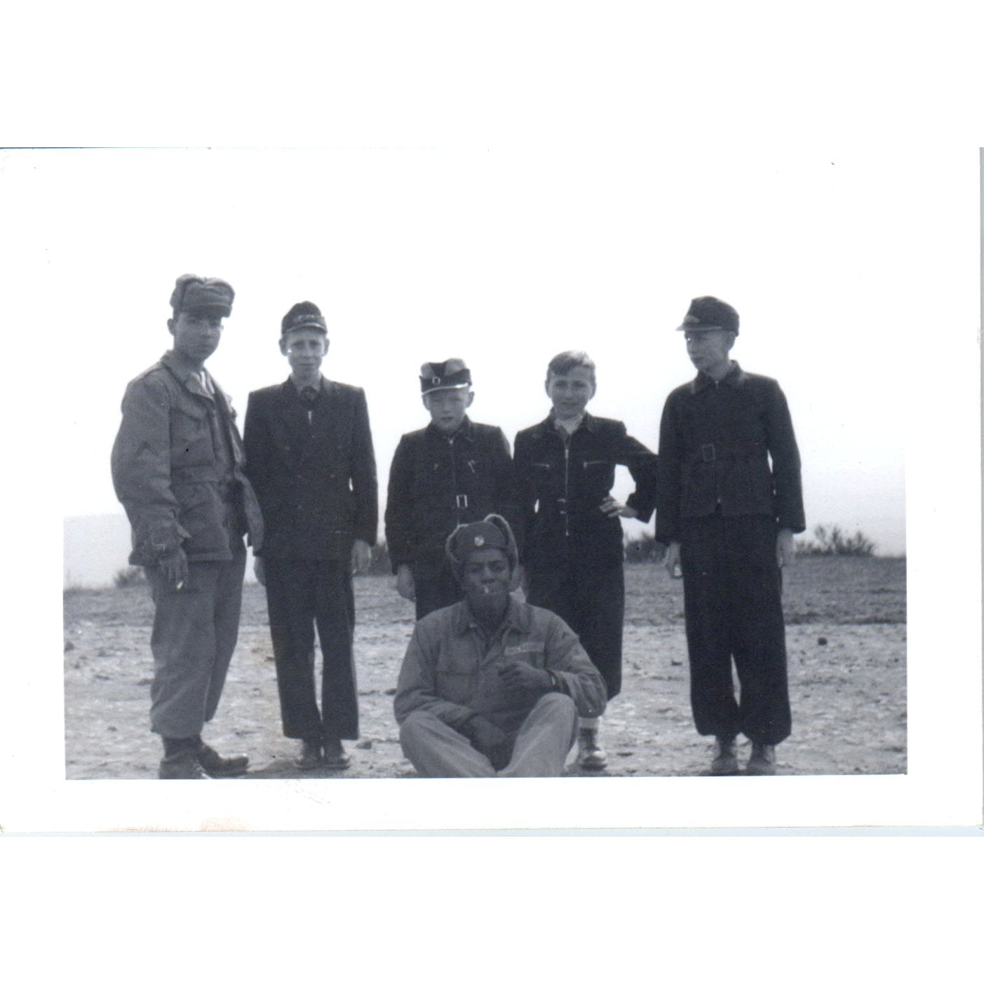 African American Soldier Smoking a Cigarette c1954 Army Photo AF1-AP5