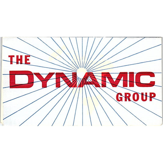 The Dynamic Group Dan J Kubeczka Houston Vintage Business Card SC9-B2