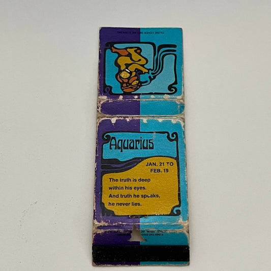 Aquarius Horoscope Zodiac Astrology Vintage Matchbook MB59-1