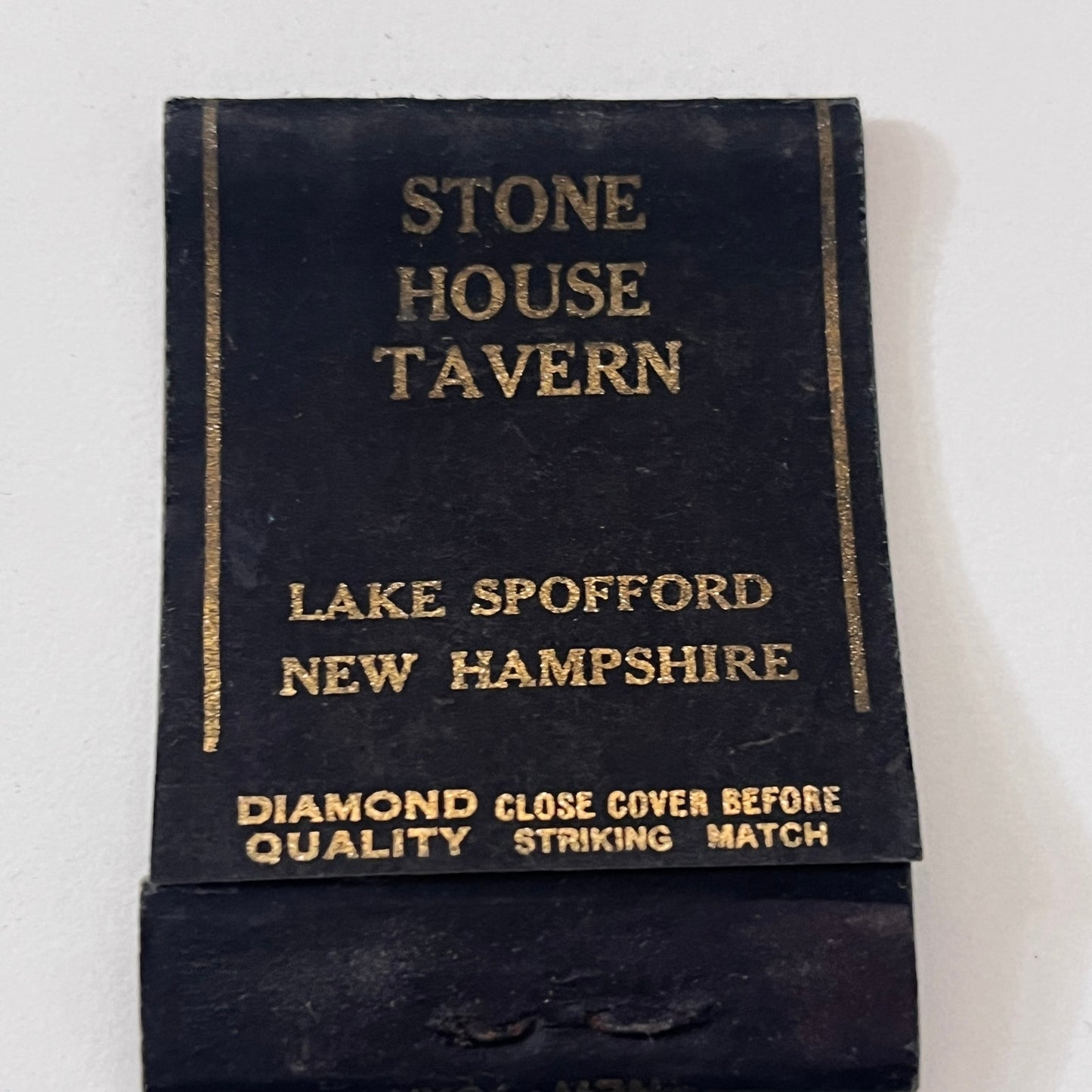 Stone House Tavern Lake Spofford NH Vintage Matchbook Cover TB8-MB-8