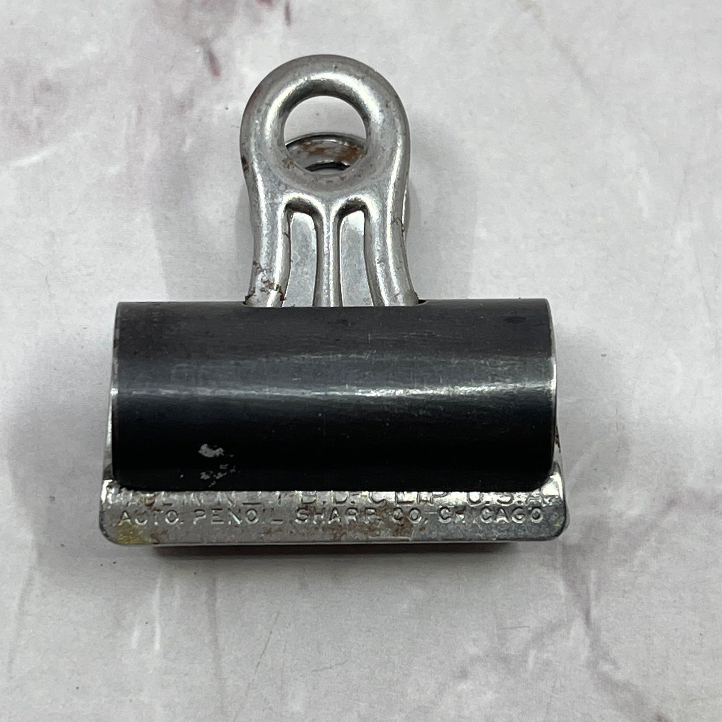 Vintage Auto Pencil Sharp Co. B D Clip Steel Binder Chicago 1 1/4" SB7