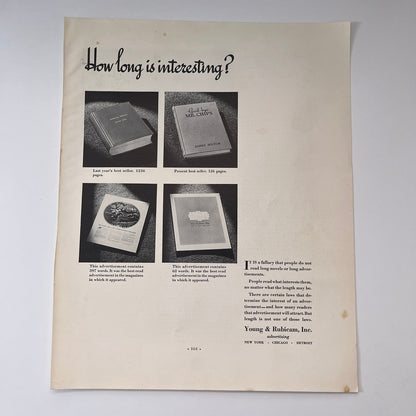 Young & Rubicam Inc Advertising New York Chicago Detroit 1935 Ad V1-5