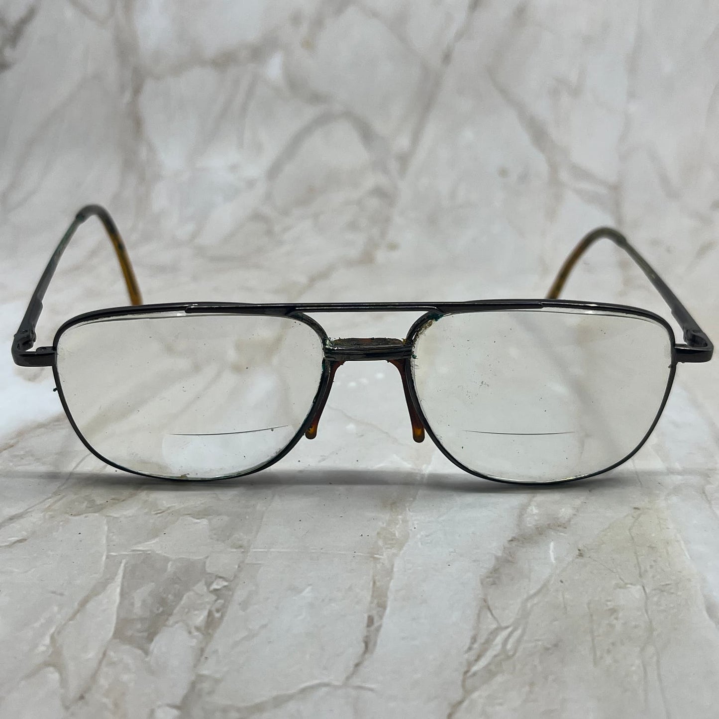 Retro Men’s Gun Metal Gray Flex Aviator Sunglasses Eyeglasses Frames TD7-G5-5