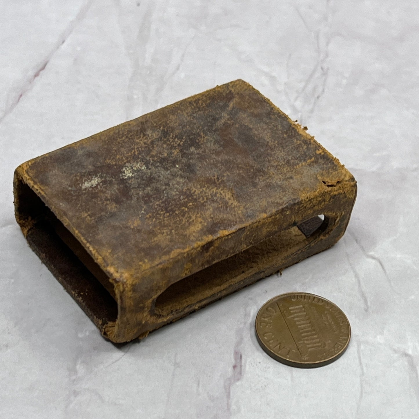 Vintage Leather Matchbox Holder SB7