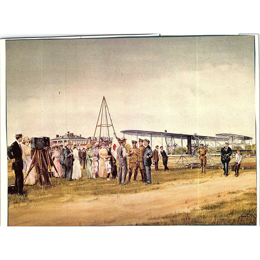 The Wright Brothers at Ft. Myer Jul 30 1909 John McCoy Vintage Art Print 5x7 V12