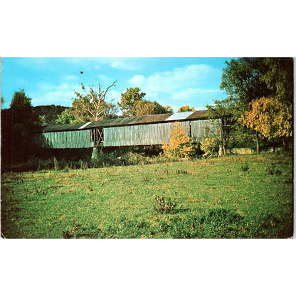 Old Shotts Bridge Ross County Bainbridge Ohio Covered Bridge Postcard PC2