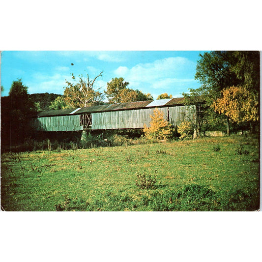Old Shotts Bridge Ross County Bainbridge Ohio Covered Bridge Postcard PC2