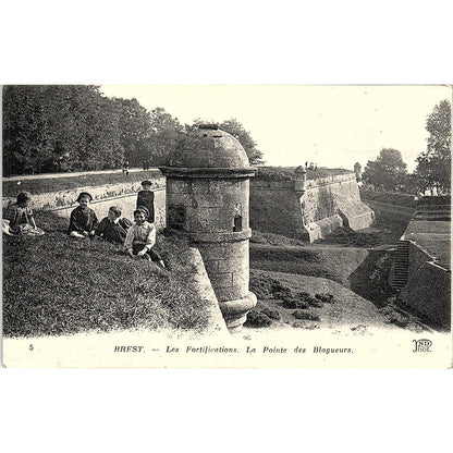 Brest Les Fortifications La Pointe Des Blagueurs French Antique Postcard PE15