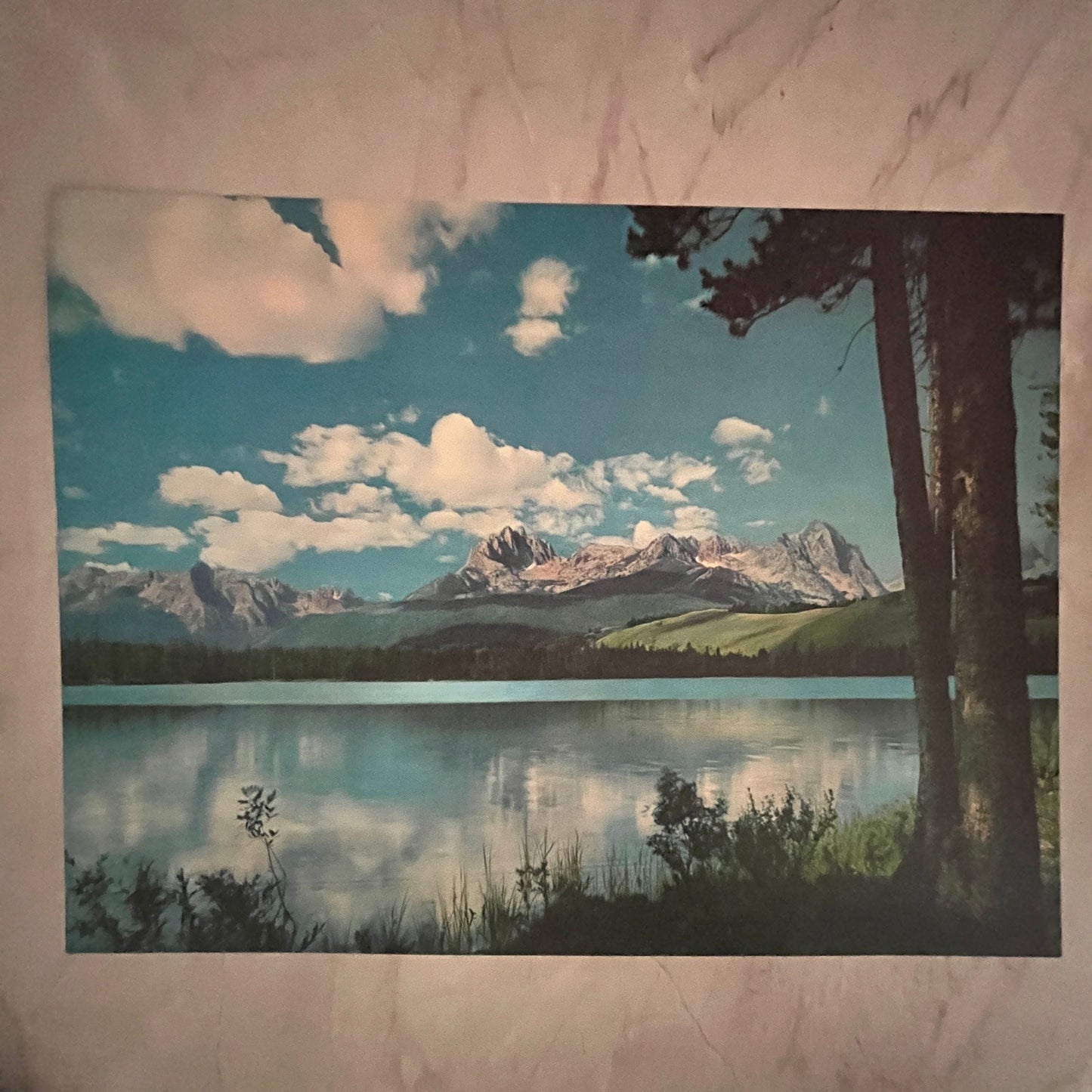 Grand Teton Postcard, Jackson Lake National Park Wyoming 12x16" Art Print FL1