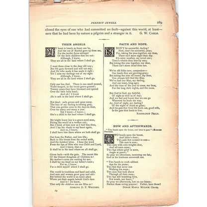 A Golden Sunset - G.W. Cable 4 Pages 1884 Poem TA5-CJ-6
