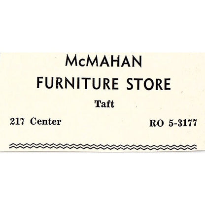 Cliff Hayter Trucking, McMahan Furniture Store - Taft CA c1965 Ad AF8-S23