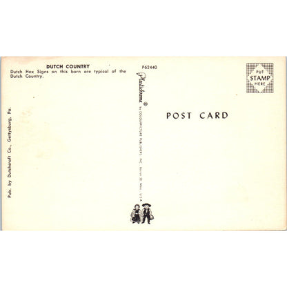 Dutch Hex Barn Signs Pennsylvania Dutch Country Postcard PD8