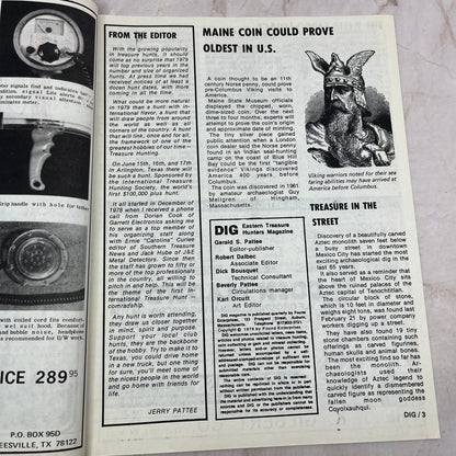 1979 Spring - DIG Eastern Treasure Hunters Magazine - Coins Bottles Gems M18