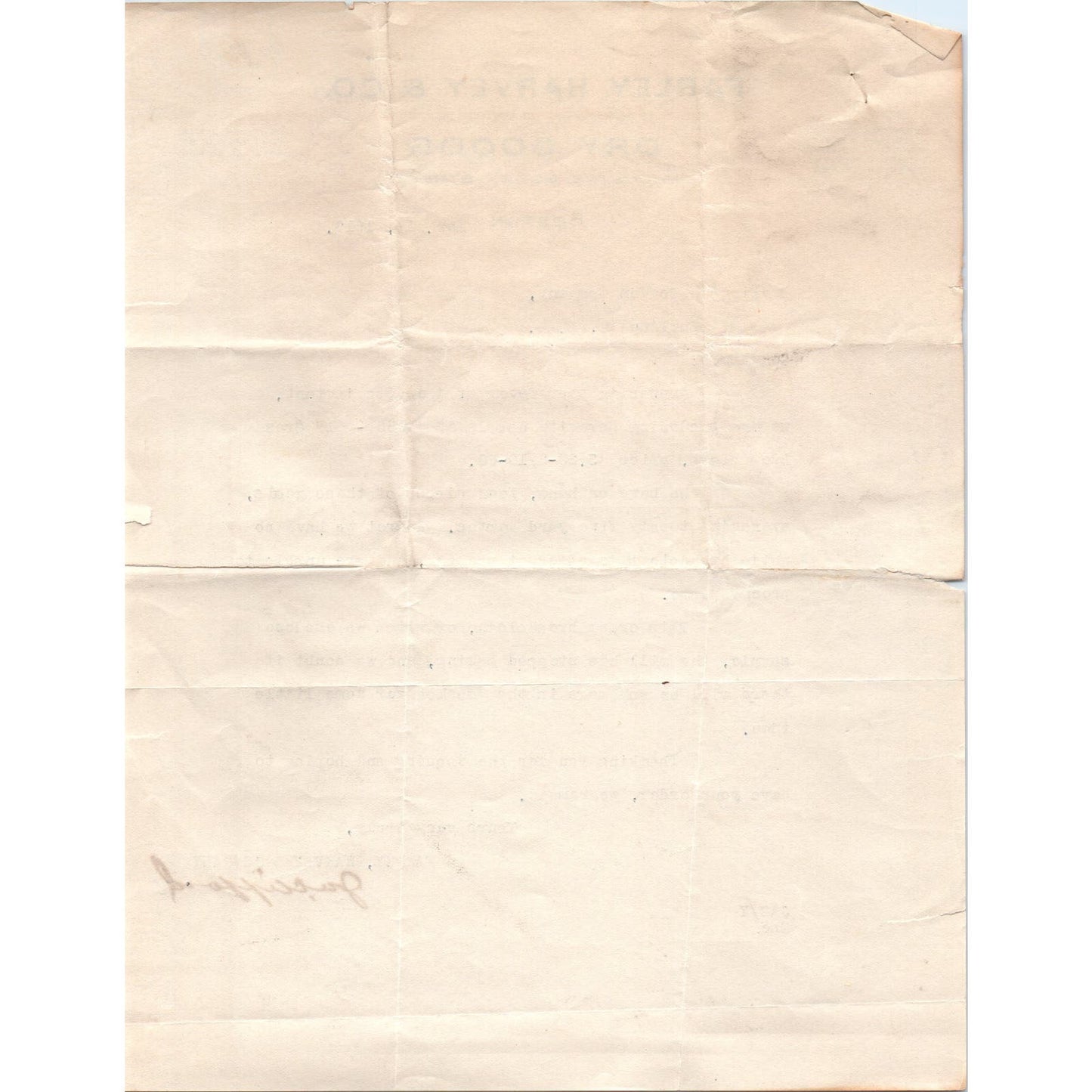 1919 Farley, Harvey & Co Dry Goods Boston MA Billhead Letterhead D17