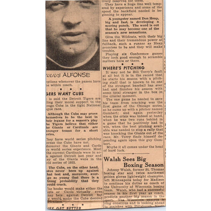 John W. Thomas Kid Gloves 4x7" 1935 Minneapolis Journal Advertisement AE7-N1