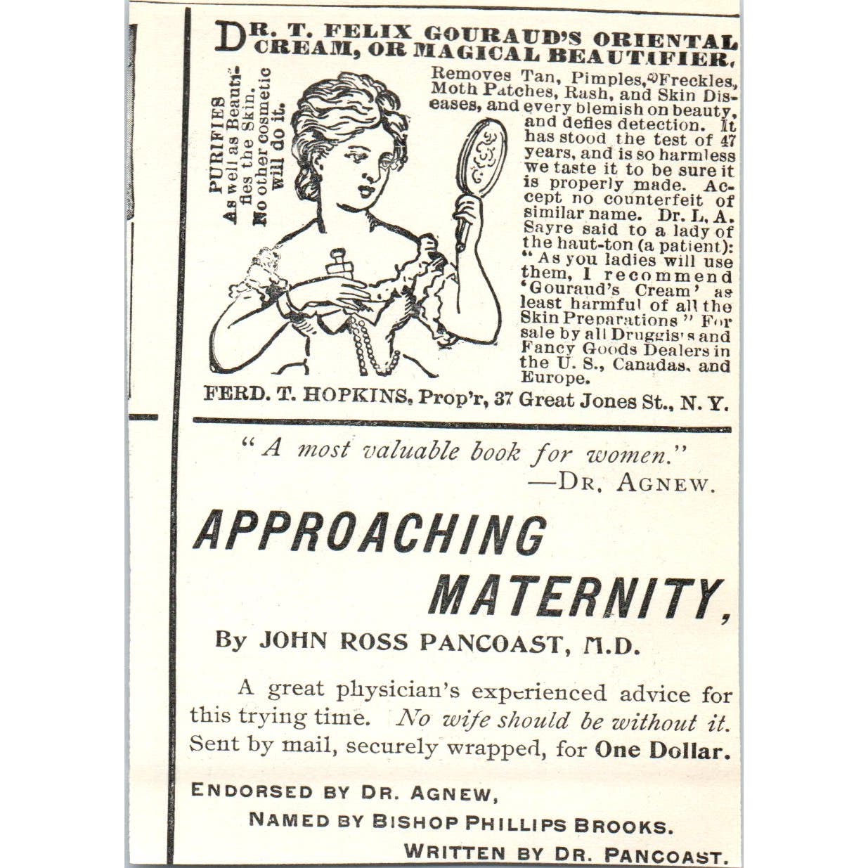 Fehr's Talcum Powder Julius Fehr Hoboken NH 1897 Victorian Ad AE9-TS9