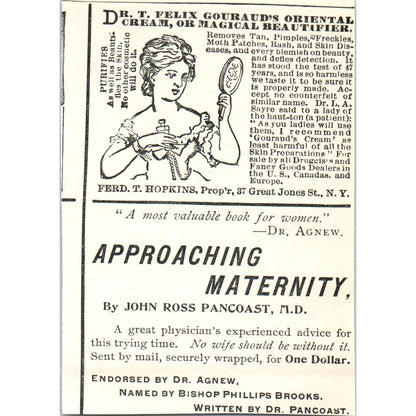 Fehr's Talcum Powder Julius Fehr Hoboken NH 1897 Victorian Ad AE9-TS9