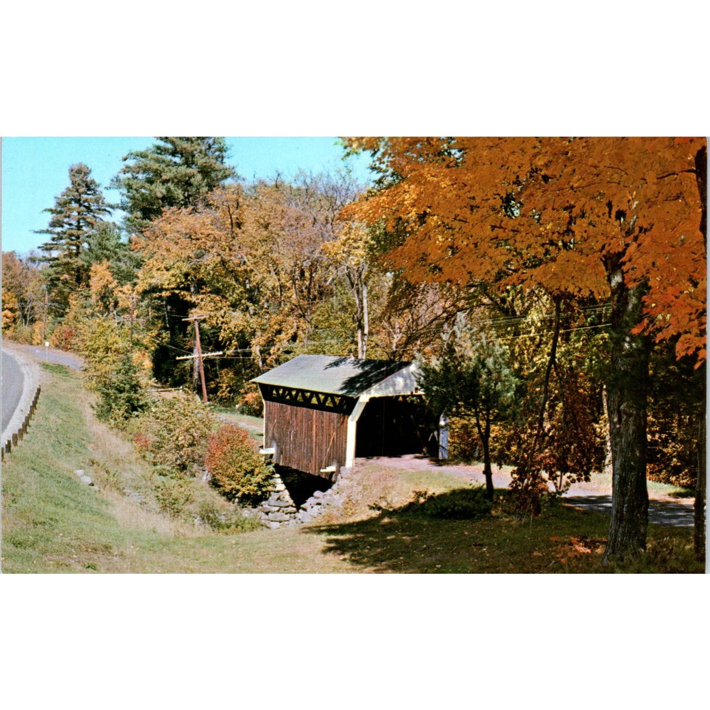 Drewsville NH157 New Hampshire Covered Bridge Postcard PC3