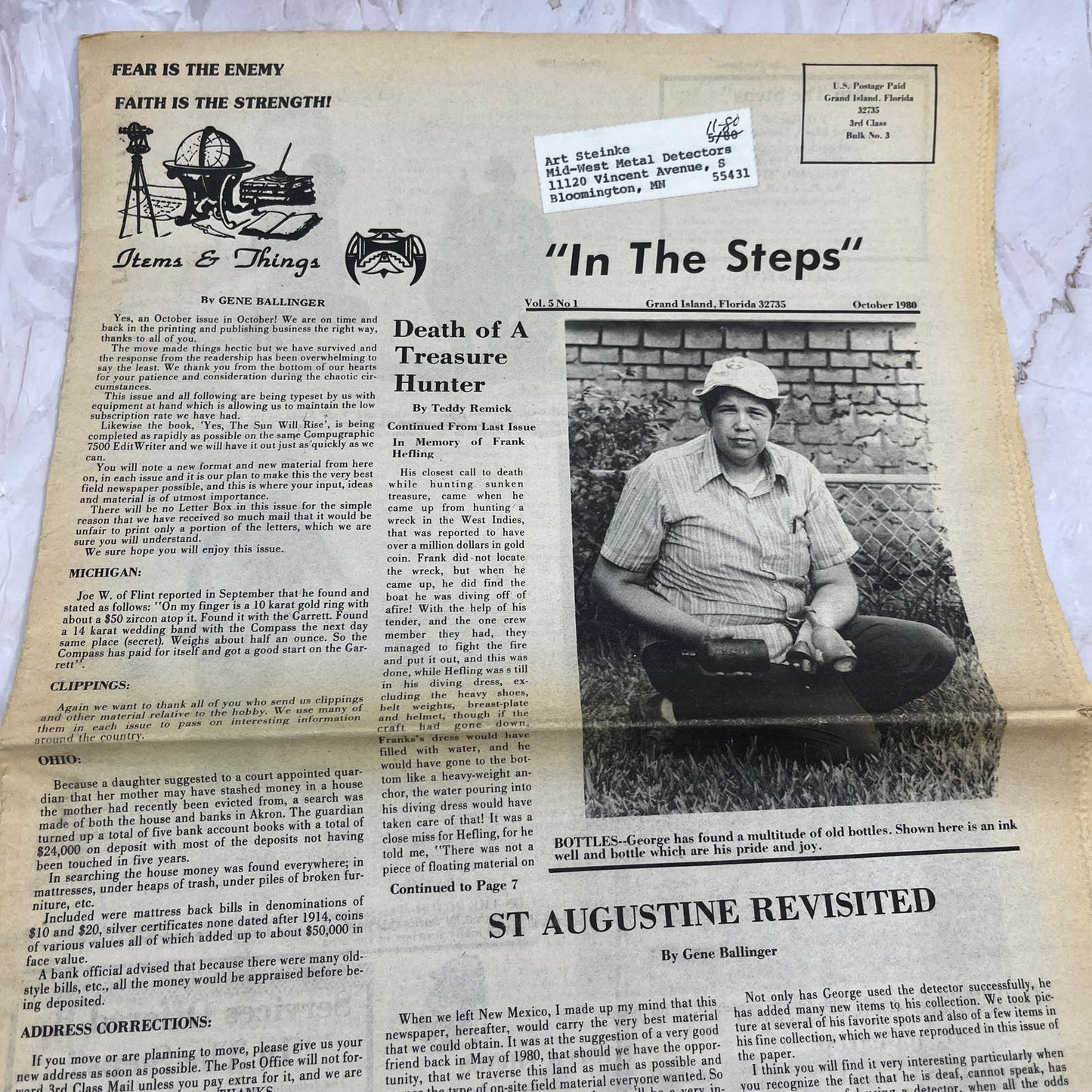 1980 Oct - In the Steps of the Treasure Hunter Newspaper - Mule Creek NM M11