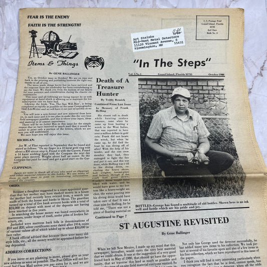 1980 Oct - In the Steps of the Treasure Hunter Newspaper - Mule Creek NM M11