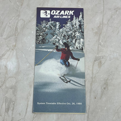 1980 Ozark Airlines System Timetable Oct. 26 TJ4-P2