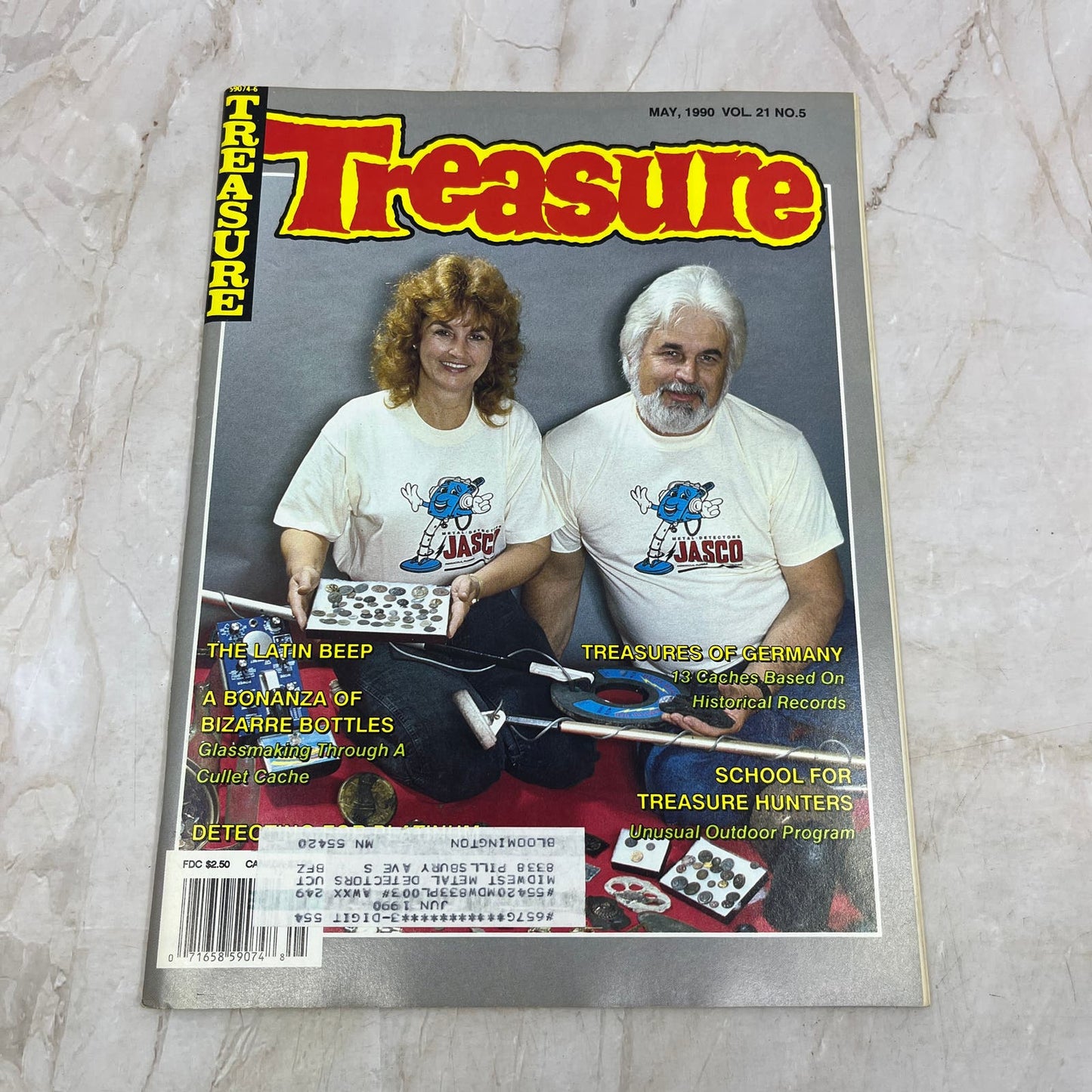 1990 May - Treasure Magazine - Treasure Hunting Prospecting Metal Detector M16