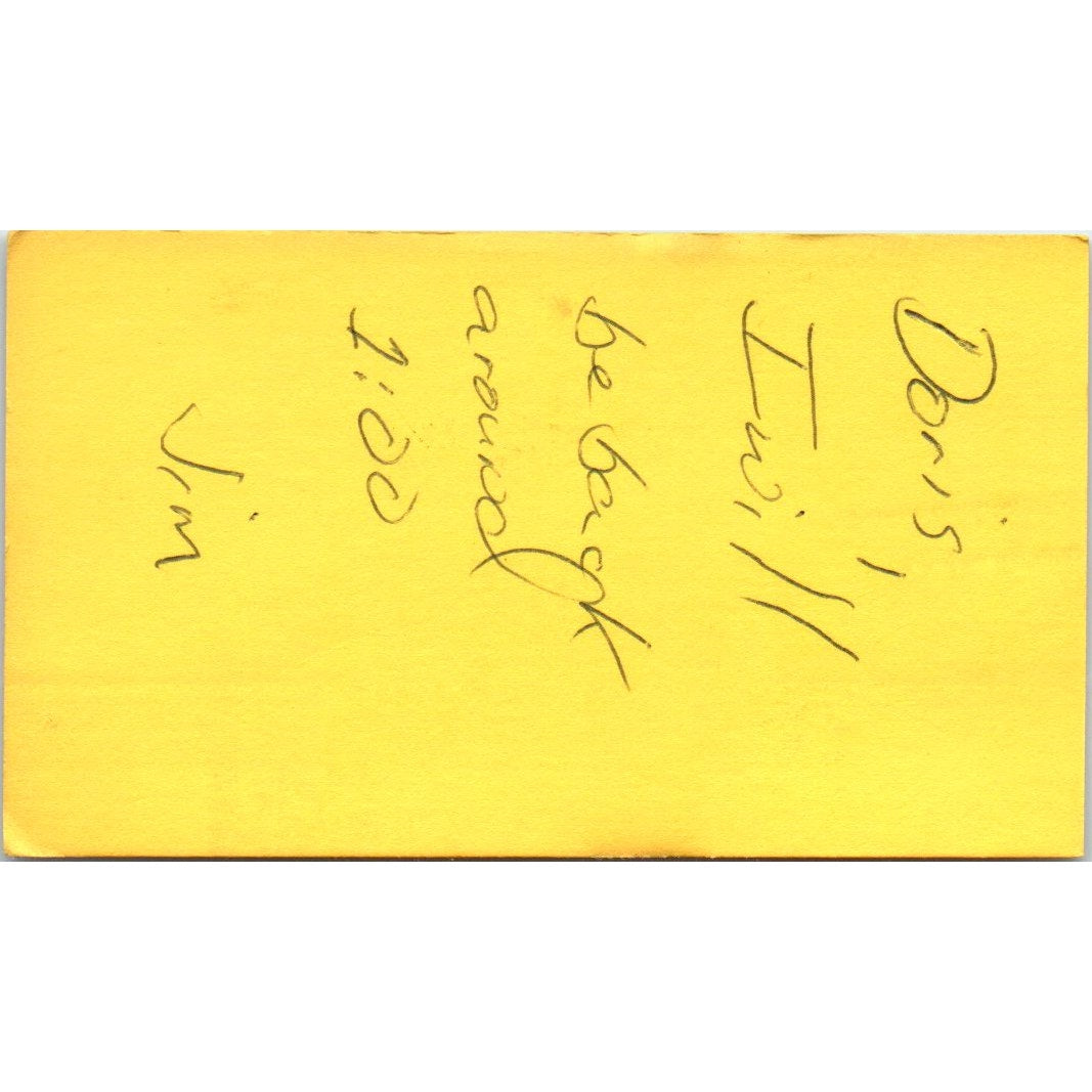 Jim Harris Music Los Angeles CA Vintage Business Card SD8-B12