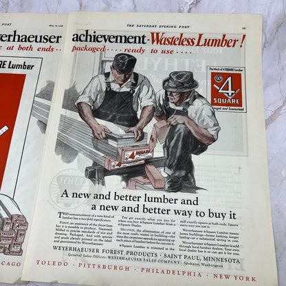 Weyerhaeuser Forest Products Wasteless Lumber St. Paul 1928 Advertisement FL6-8
